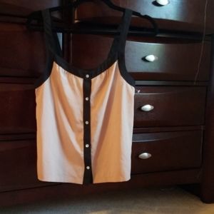 Metallic light pink and black shirt Forever 21